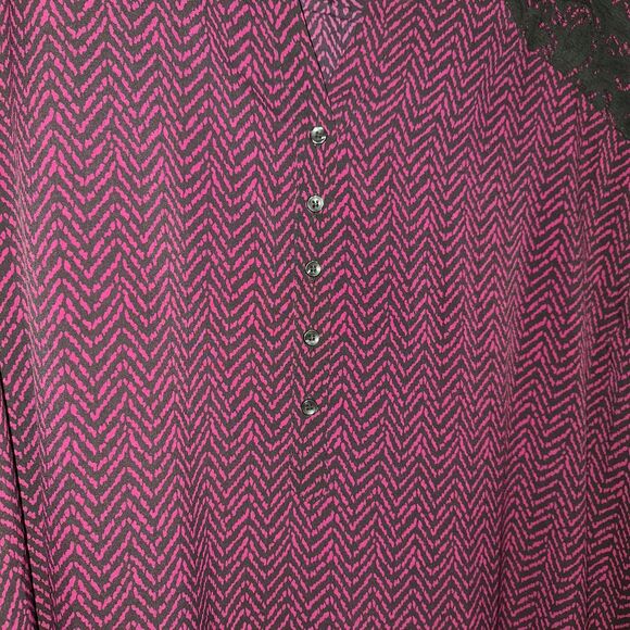 A Catherines Women's Top Plus Sized Office Core Lace Detail Cocktail Party 5X - Picture 5 of 8